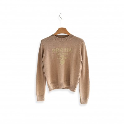 PRADA LETTER EMBROIDERED KNITWEAR PRADA LETTER EMBROIDERED KNITWEAR